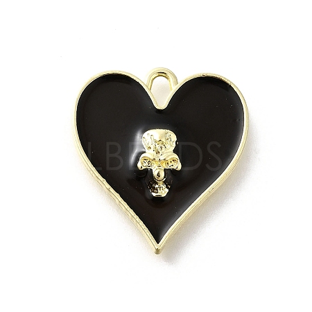 Alloy Black Enamel Gothic Style Pendants PALLOY-R157-06G-08B-1