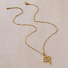 Vintage 304 Stainless Steel Glass Eye of Ra Pendant Necklaces for Women EQ3909-4