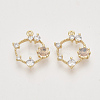 Brass Cubic Zirconia Pendants KK-T050-04G-03-NF-1