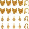 20Pcs 2 Style Rack Plating Brass S Hook Clasps KK-FH0003-91-1
