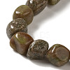 Natural Unakite Beads Strands G-B078-D25-01-4