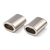 Non-Tarnish 303 Stainless Steel Slide Charms/Slider Beads STAS-D061-03C-P-2