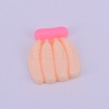 Opaque Frosted Resin Cabochon RESI-WH0009-27-1