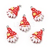 Christmas Opaque Resin Pendants X-RESI-G043-B06-1