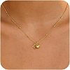 Brass Initial and Heart Pendant Necklaces for Women FS-WG01F32-05-1
