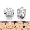 Brass Micro Pave Cubic Zirconia European Beads ZIRC-T002-101-5