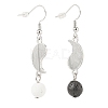 Alloy Enamel Yin Yang Matching Asymmetrical Earrings X-EJEW-JE04894-01-2