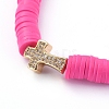 Handmade Polymer Clay Heishi Bead Stretch Bracelets BJEW-JB05090-03-2