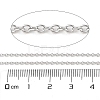 Anti-Tarnish Rhodium Plated 925 Sterling Silver Cable Chains STER-E072-02P-04-2