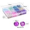 360Pcs 12 Colors Spray Painted Crackle Glass Beads Strands CCG-YW0001-12-4