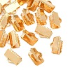 SHEGRACE Brass Ribbon Crimp Ends XGR0060G-59G-1