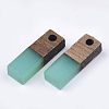 Resin & Walnut Wood Pendants RESI-S358-19G-2