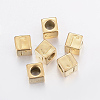 304 Stainless Steel Large Hole Letter European Beads STAS-H428-01G-J-1