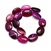 Natural Striped Agate/Banded Agate Oval Bead Strands G-L175C-M-3