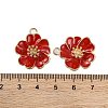 Light Gold Plated Alloy Enamel Pendants ENAM-Z017-14KCG-01-3