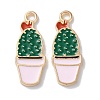 Alloy Enamel Pendants ENAM-O001-04C-G-1