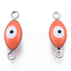 304 Stainless Steel Enamel Connector Charms STAS-N092-179F-1