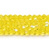 Transparent Electroplate Glass Beads Strands EGLA-A039-T3mm-L21-1