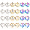 24Pcs 3 Colors 304 Stainless Steel Pendants STAS-DC0012-02-1