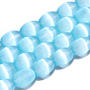 Dyed Natural Selenite Beads Strands G-T138-232C-1