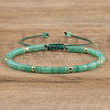 Natural Green Aventurine Beaded Braided Bracelets QH4784-3-1