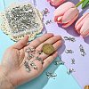60Pcs 6 Styles Tibetan Style Alloy Connector Charms FIND-CJ0002-21-4