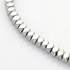Electroplate Non-Magnetic Synthetic Hematite Beads Strands G-J213C-08-1