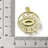 Brass Micro Pave Cubic Zirconia Pendants KK-E092-30G-02-3