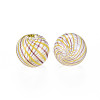 Transparent Handmade Blown Glass Globe Beads X-GLAA-T012-35A-03-2