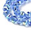 Transparent Electroplate Glass Beads Strands GLAA-Q099-C01-11-3