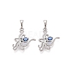 Brass Micro Pave Cubic Zirconia Pendants KK-Q073-09P-1