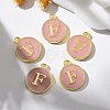 Golden Plated Alloy Enamel Charms ENAM-S118-07F-5