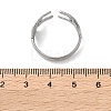 304 Stainless Steel Rock & Roll Hand Gesture Cuff Rings for Women Men RJEW-B118-02P-5