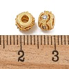 Rack Plating Brass Micro Pave Clear Cubic Zirconia Beads KK-U030-16G-2