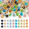 100Pcs 10 Style Electroplate Transparent Glass Beads EGLA-TA0001-45-10