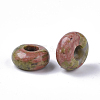 Natural Unakite European Beads G-Q503-06-2
