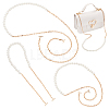 3Pcs 3 Styles ABS Plastic Imitation Pearl Purse Chains FIND-WR0009-73B-1