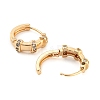 Rack Plating Brass with Cubic Zirconia Hoop Earrings for Women EJEW-G363-01KCG-2