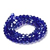 Transparent Electroplate Glass Beads Strands EGLA-A039-T4mm-B06-2