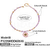 Resin Dried Flower Pendant Natural Amethyst Chip Beaded Necklaces for Women WG0DB7D-02-1