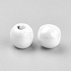 Glazed Porcelain Round Beads X-PORC-D001-8mm-04-2