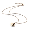 Golden Plated Heart with Constellation/Zodiac Sign Alloy Enamel Pendant Necklaces NJEW-H214-A01-G-4