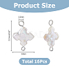 16Pcs Natural Keshi Pearl Connector Charms PALLOY-HS00045-2