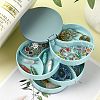Rotatable 4-Layer Plastic Jewelry Storage Box AJEW-YW0001-13B-4