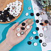 100Pcs 2 Colors 1-Hole Cloth Buttons DIY-NB0014-37-3