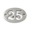 Non-Tarnish 304 Stainless Steel Flat Round Connector Charms STAS-L279-021P-1