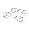 Adjustable Brass Finger Ring Components KK-L193-02P-1
