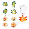 Fashewelry 8Pcs 8 Styles Flower & Leaf DIY Cup Mat Silicone Molds DIY-FW0001-25-2