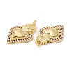 Rack Plating Brass Micro Pave Cubic Zirconia Pendants KK-C021-11G-3