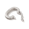 Rhodium Plated 925 Sterling Silver Twister Clasps STER-E056-026P-A-2